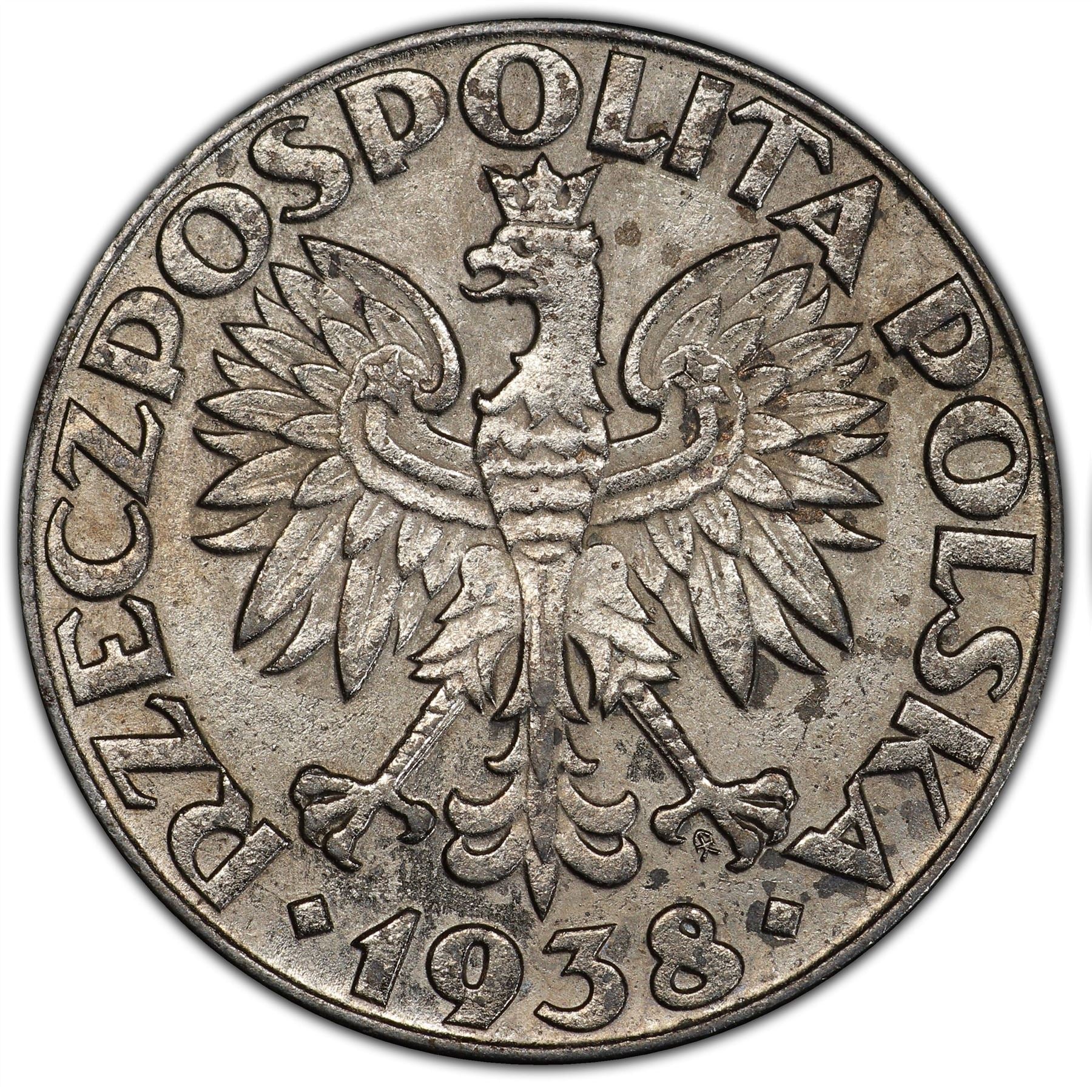 Poland | 50 Groszy Coin | German Occupation WW II | Eagle | KM38 | 1938