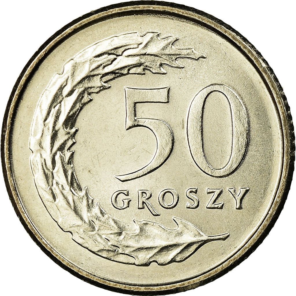 Poland | 50 Groszy | Oak Leaves | Eagle | KM281 | 1990 - 2016