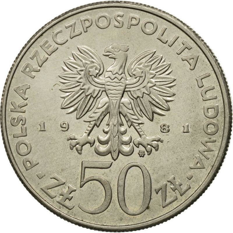 Poland | 50 Zlotych Coin | Bolesław II the Bold| Eagle | KM124 | 1981