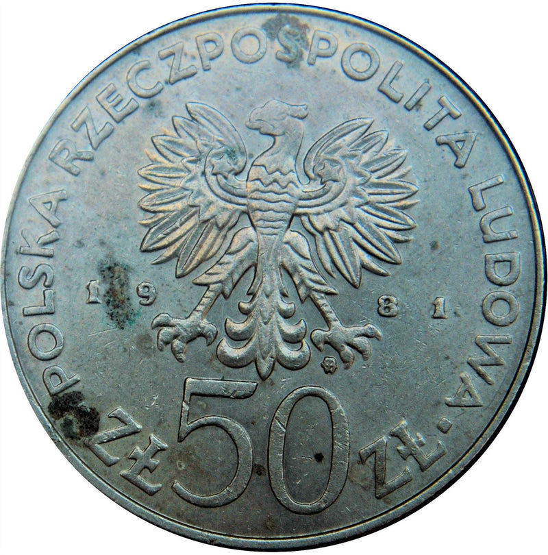 Poland | 50 Zlotych Coin | Bolesław II the Bold| Eagle | KM124 | 1981
