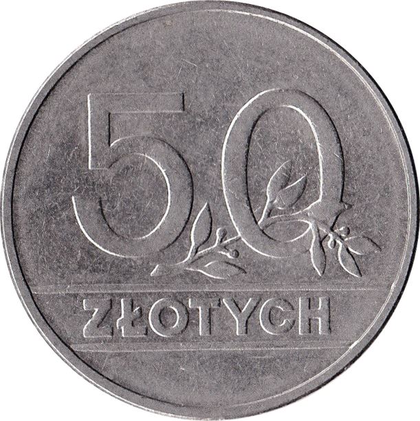 Poland | 50 Zlotych Coin | Eagle | KM216 | 1990