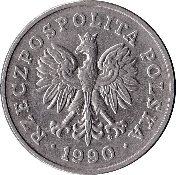 Poland | 50 Zlotych Coin | Eagle | KM216 | 1990