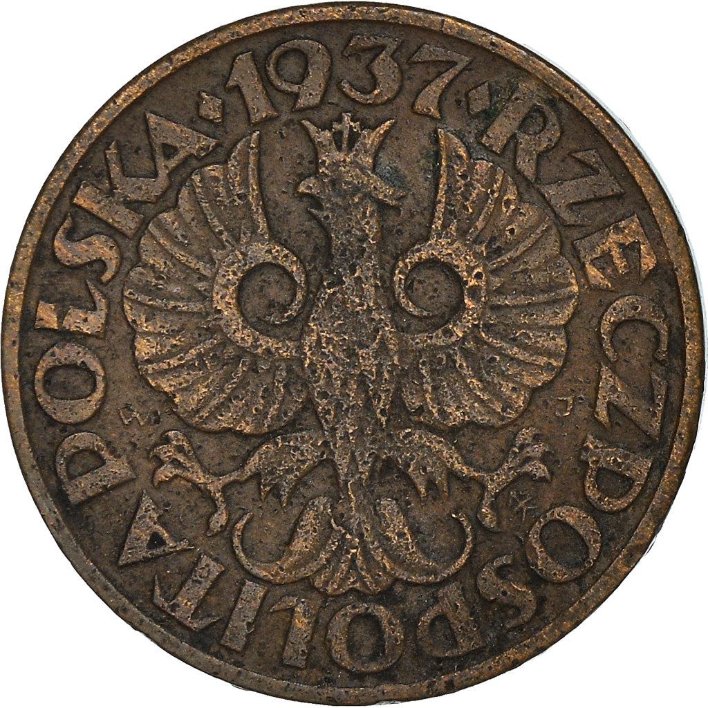 Polish 2 Grosze Coin | Eagle | Poland | 1925 - 1939