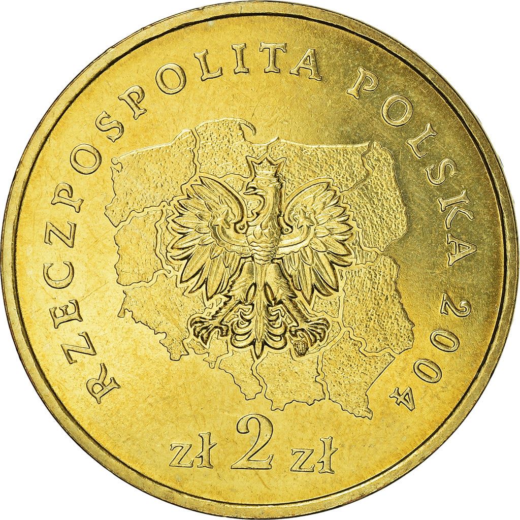 Polish 2 Zlote Coin | Lodzkie Voivodeship | Poland Map | Poland | 2004