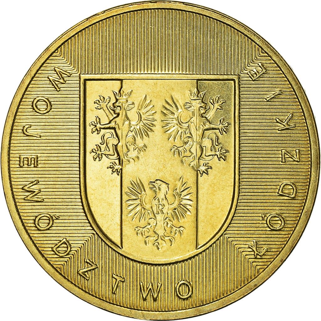 Polish 2 Zlote Coin | Lodzkie Voivodeship | Poland Map | Poland | 2004