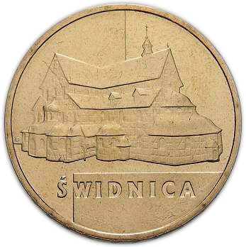 Polish 2 Zlote Coin | Swidnica | Church | Eagle | Poland | 2007