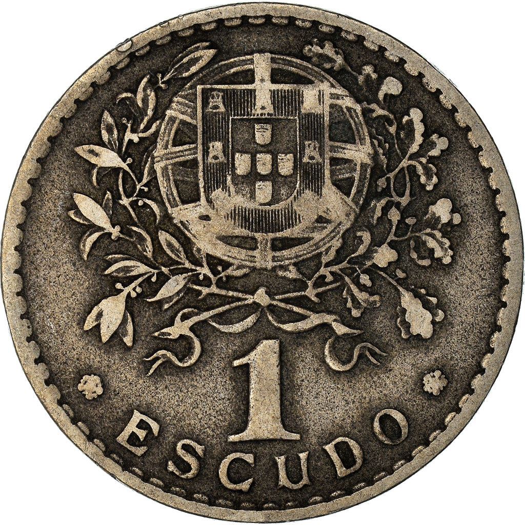 Portugal 1 Escudo Coin | Republica Head | KM578 | 1927 - 1968