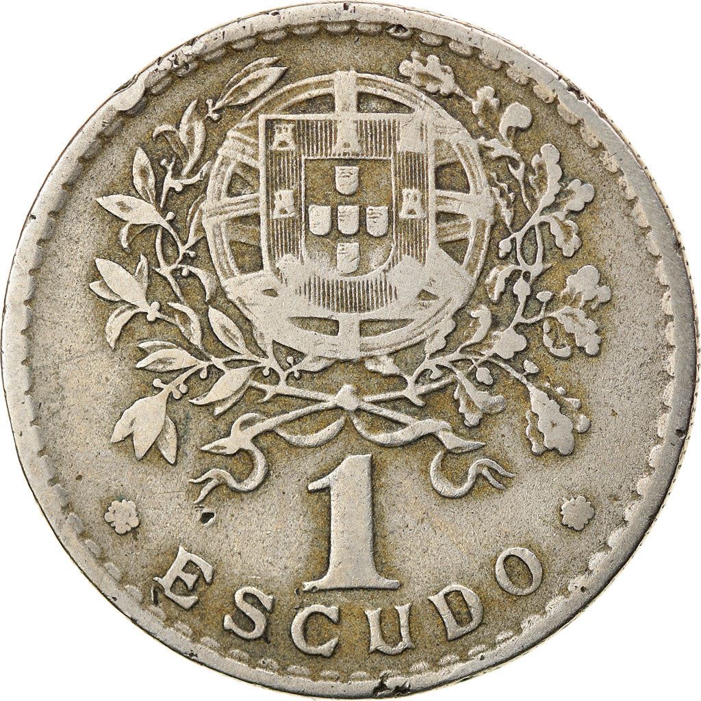 Portugal 1 Escudo Coin | Republica Head | KM578 | 1927 - 1968