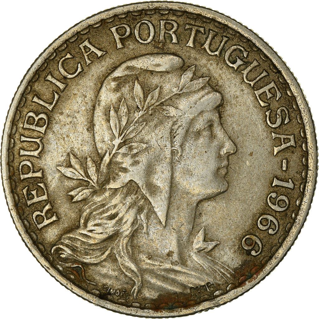 Portugal 1 Escudo Coin | Republica Head | KM578 | 1927 - 1968