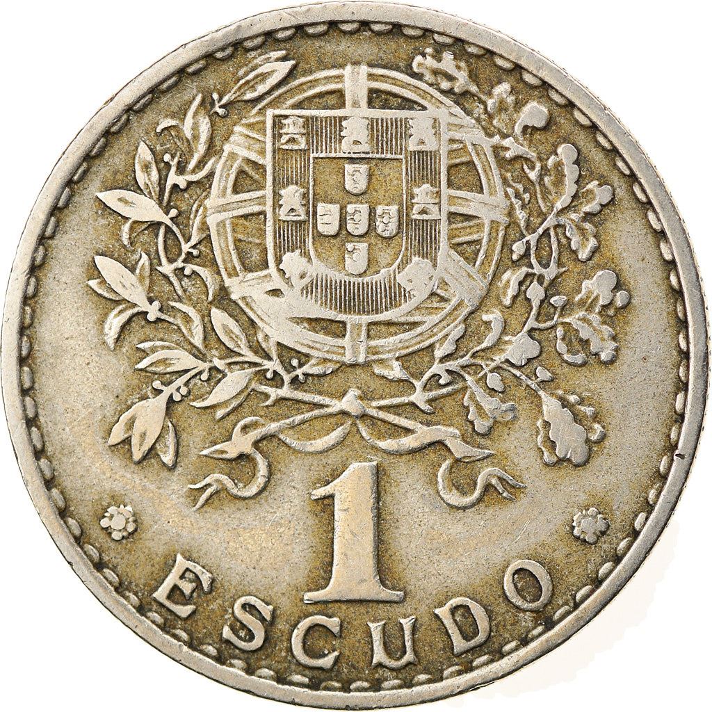 Portugal 1 Escudo Coin | Republica Head | KM578 | 1927 - 1968