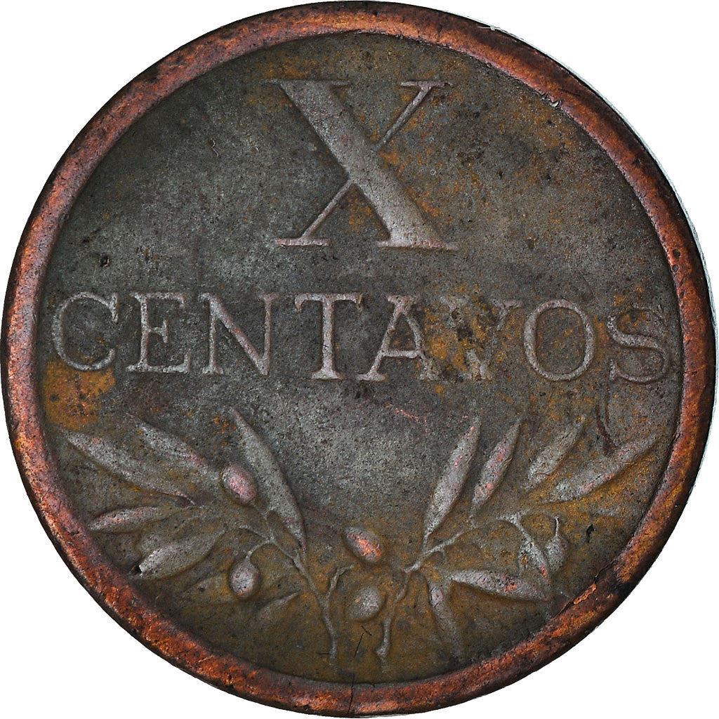 Portugal 10 Centavos Coin | Cross | Olive Branch | KM583 | 1942 - 1969