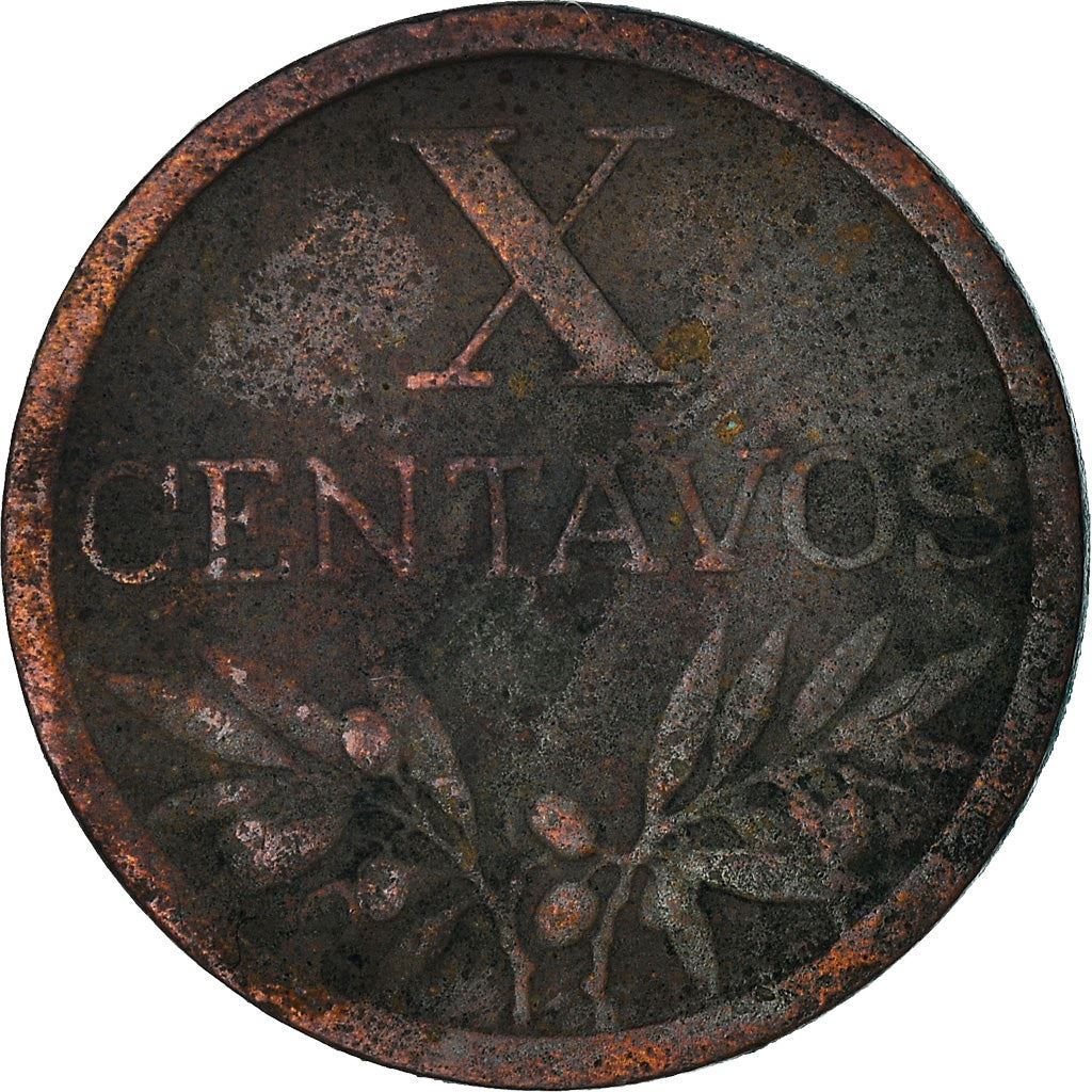 Portugal 10 Centavos Coin | Cross | Olive Branch | KM583 | 1942 - 1969