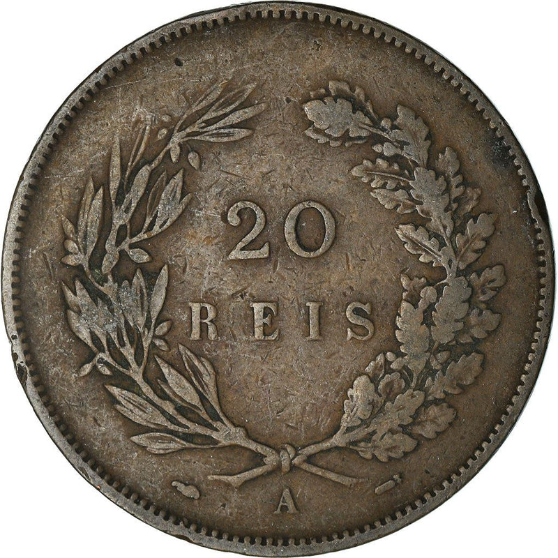 Portugal 20 Centavos Coin, Olive Branch, Cross, 1942 - 1969