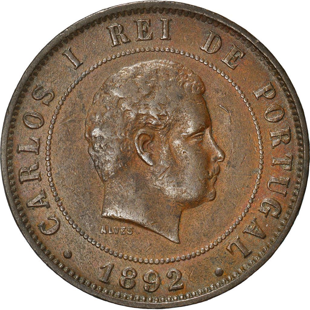 Portugal 20 Reis Coin | King Carlos I | KM533 | 1891 - 1892