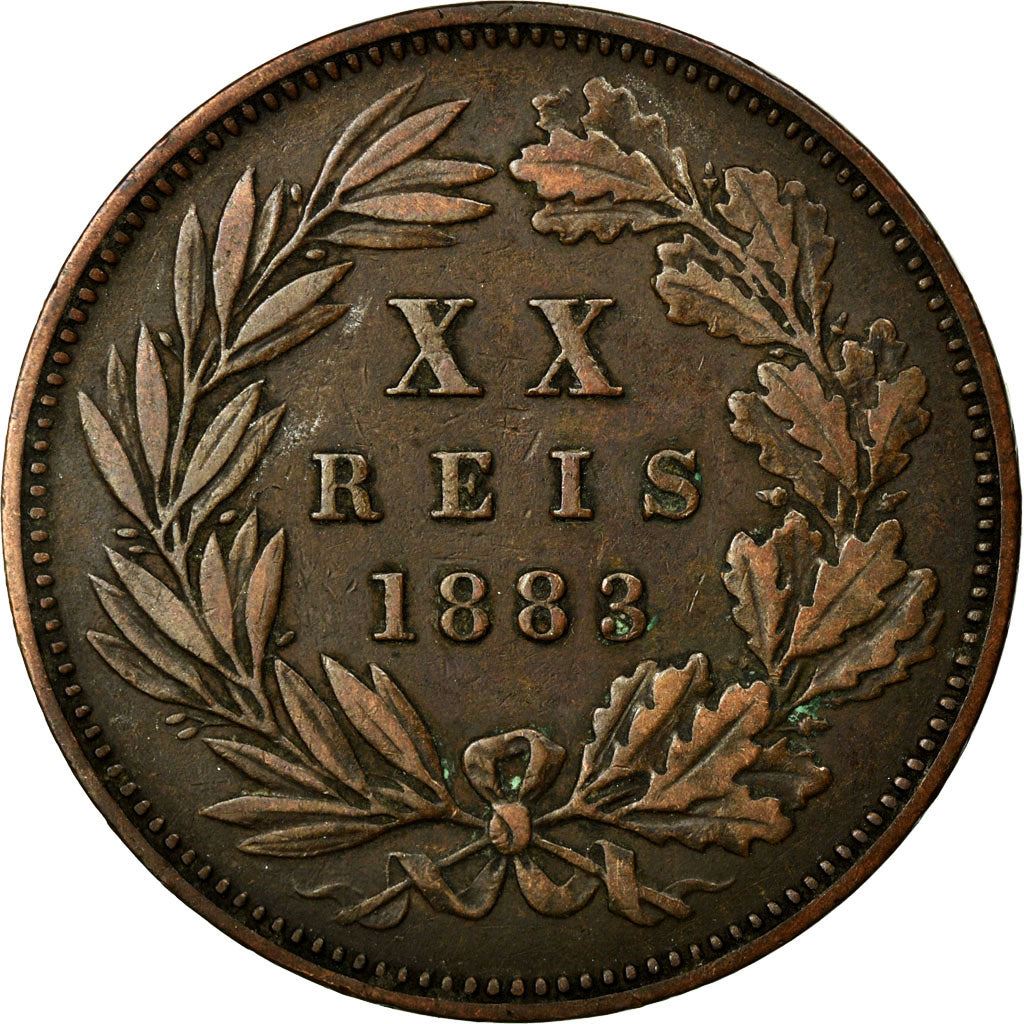 Portugal | 20 Reis Coin | King Luiz I | KM527 | 1882 - 1886