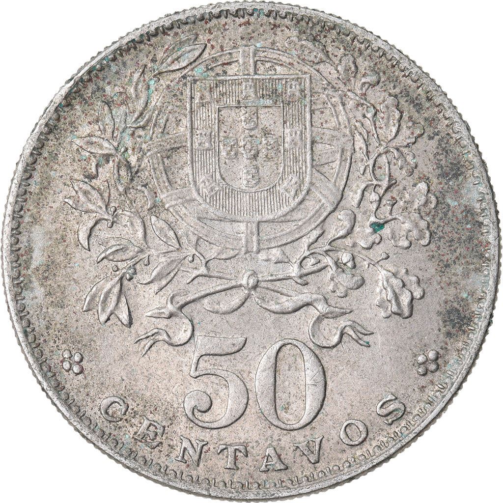 Portugal 50 Centavos Coin | Republic Allegory | KM577 | 1927 - 1968