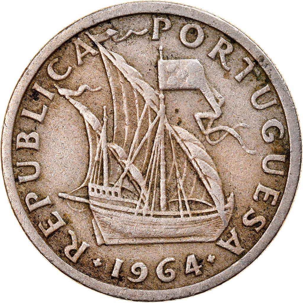 Portugal Coin Portuguese 2.50 Escudos | Sailing Ship | KM590 | 1963 - 1985