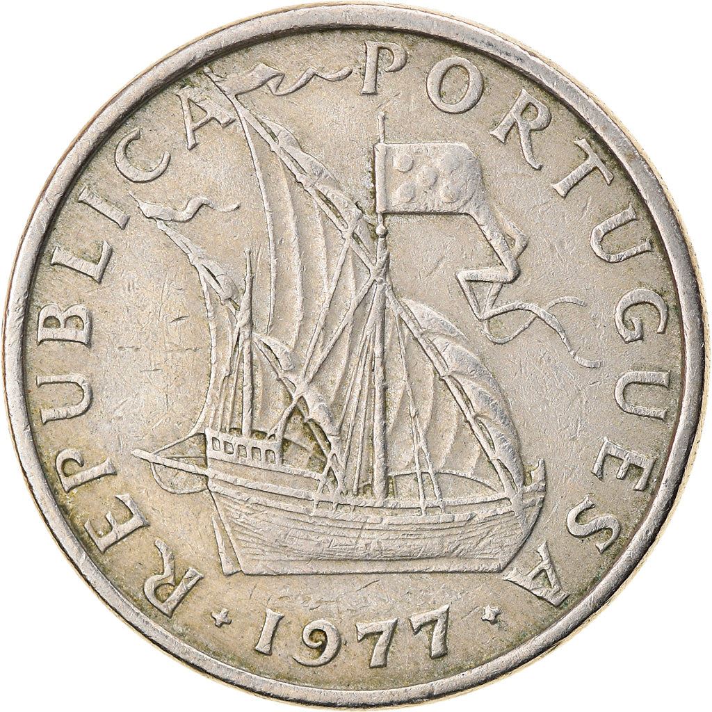 Portugal Coin Portuguese 5 Escudos | Ship | Stars | KM591 | 1963 - 1986