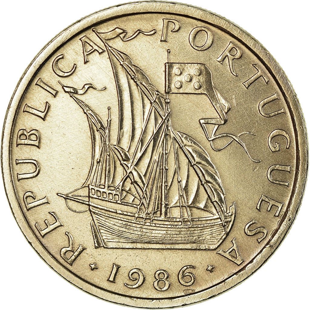 Portugal Coin Portuguese 5 Escudos | Ship | Stars | KM591 | 1963 - 1986