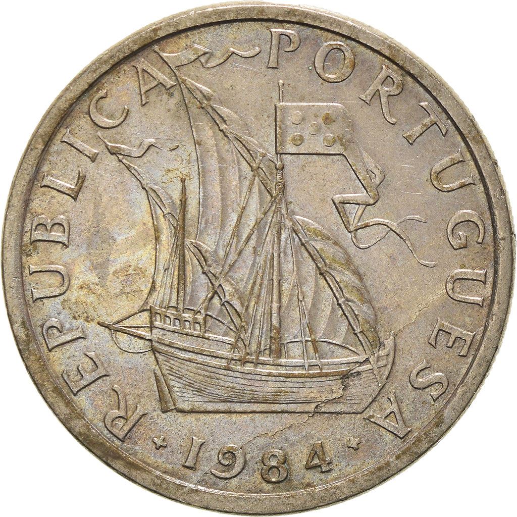 Portugal Coin Portuguese 5 Escudos | Ship | Stars | KM591 | 1963 - 1986