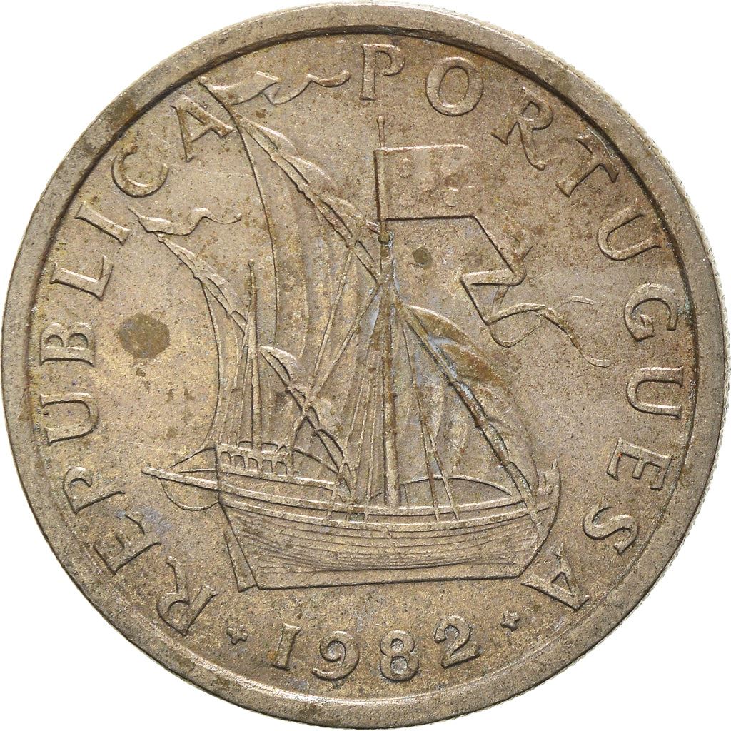 Portugal Coin Portuguese 5 Escudos | Ship | Stars | KM591 | 1963 - 1986