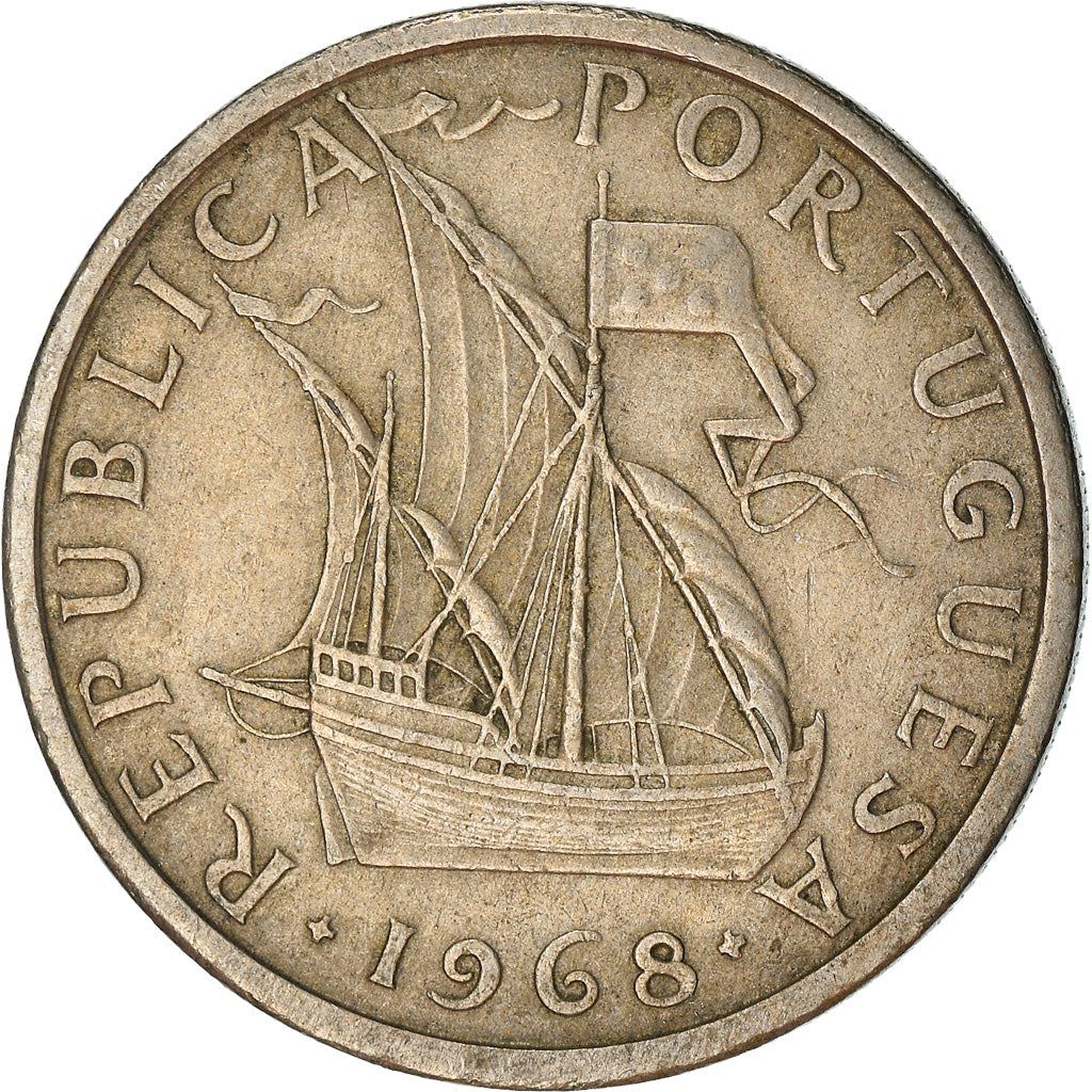 Portugal Coin Portuguese 5 Escudos | Ship | Stars | KM591 | 1963 - 1986