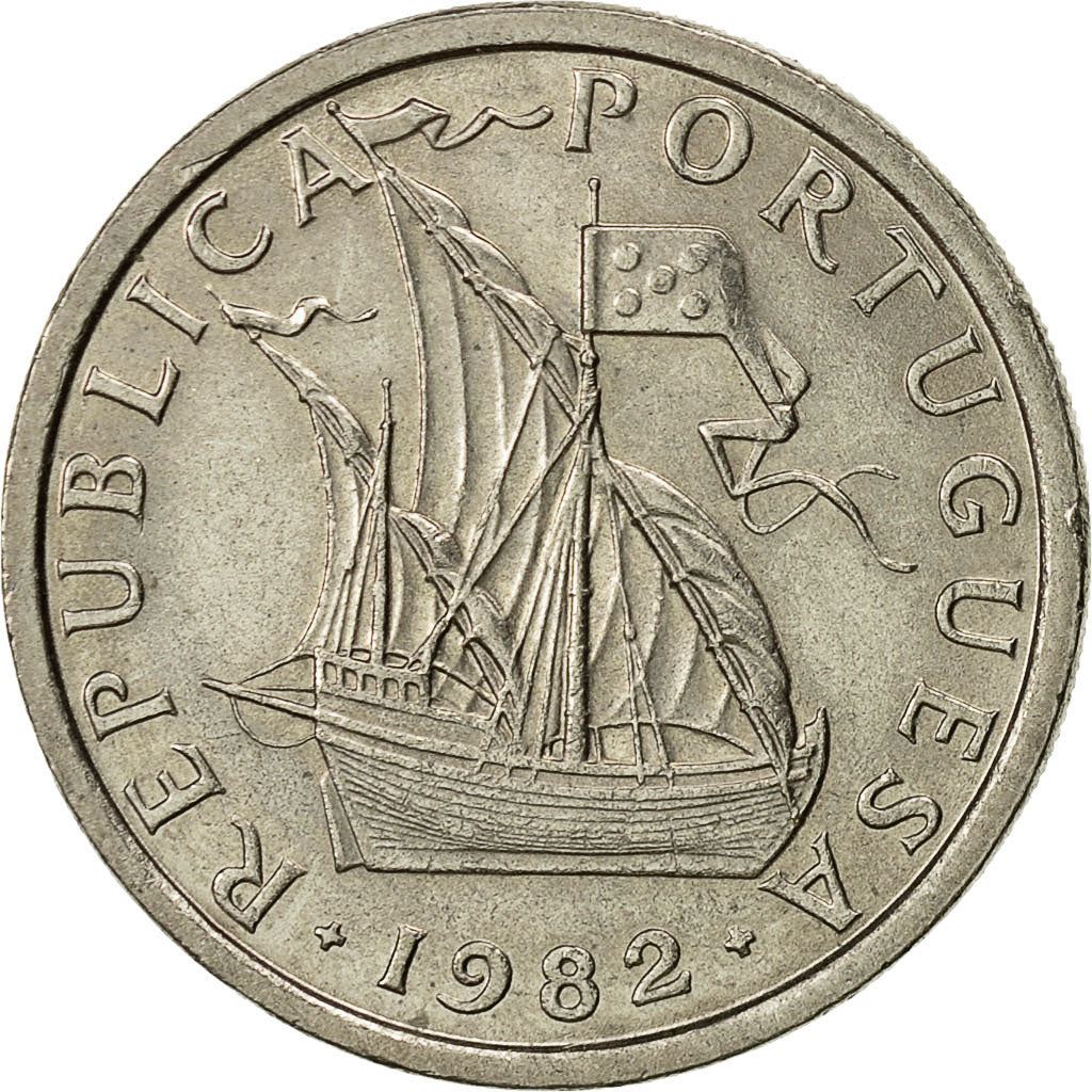 Portugal Coin Portuguese 5 Escudos | Ship | Stars | KM591 | 1963 - 1986