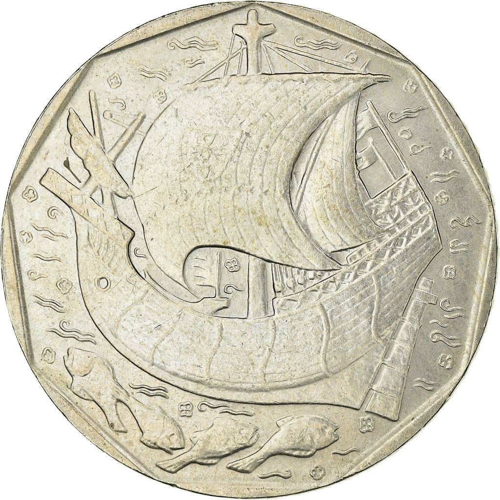 Portugal Coin Portuguese 50 Escudos | Ship | Fish | KM636 | 1986 - 2001