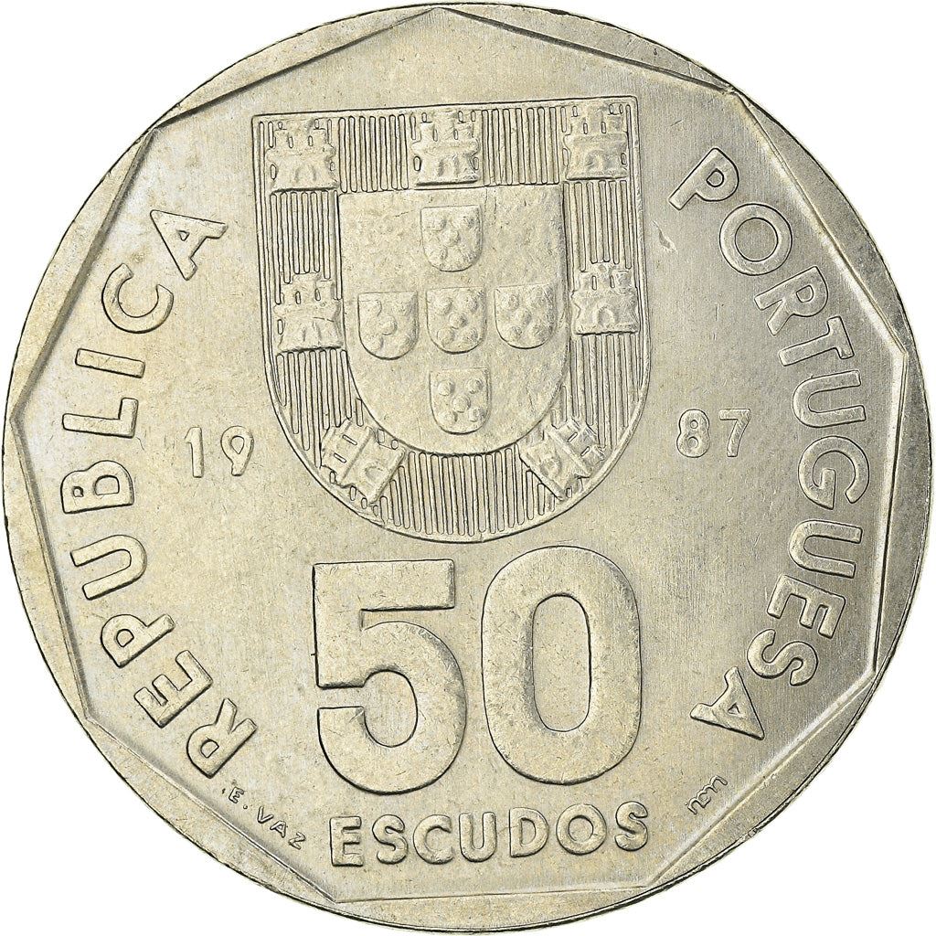 Portugal Coin Portuguese 50 Escudos | Ship | Fish | KM636 | 1986 - 2001