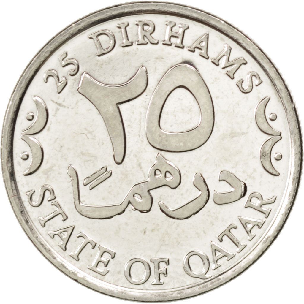 Qatar | 25 Dirhams Coin | Magnetic | Km:14A | 2008 - 2012