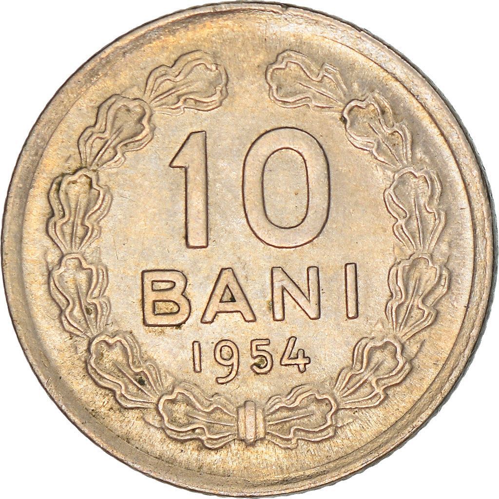 Romania | 10 Bani Coin | Oak Wreath | KM84.2 | 1954