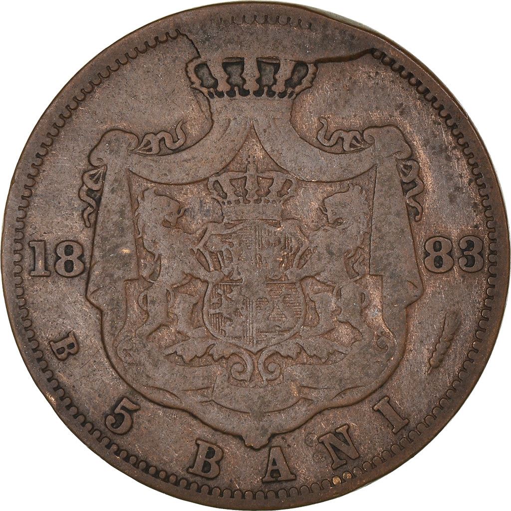 Romania | 5 Bani Coin | King Carol I | KM19 | 1882 - 1885