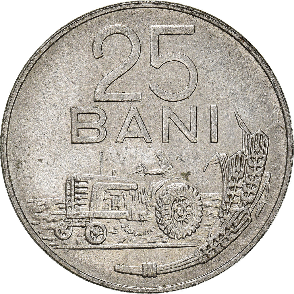 Romania Coin | 25 Bani | Tractor | KM94 | 1966