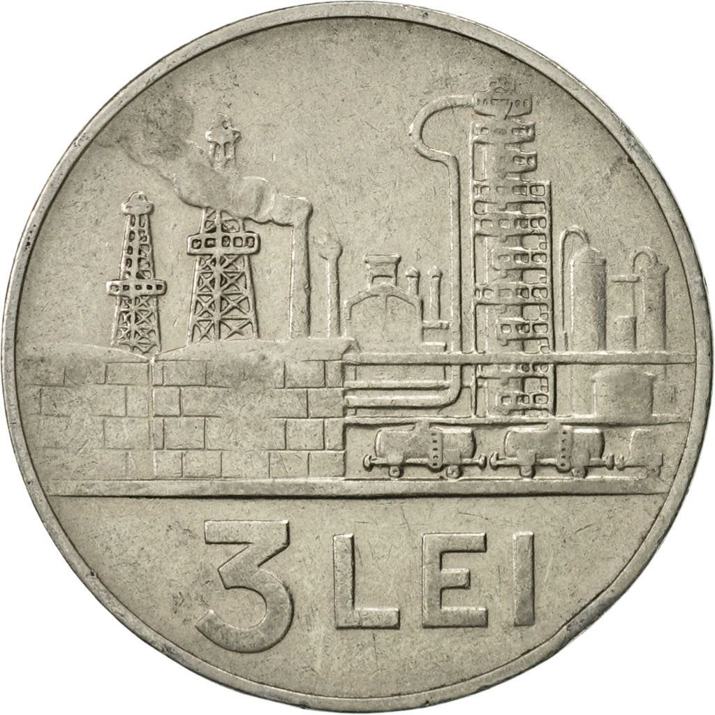 Romania Coin | 3 Lei | Oil Refinery | KM91 | 1963