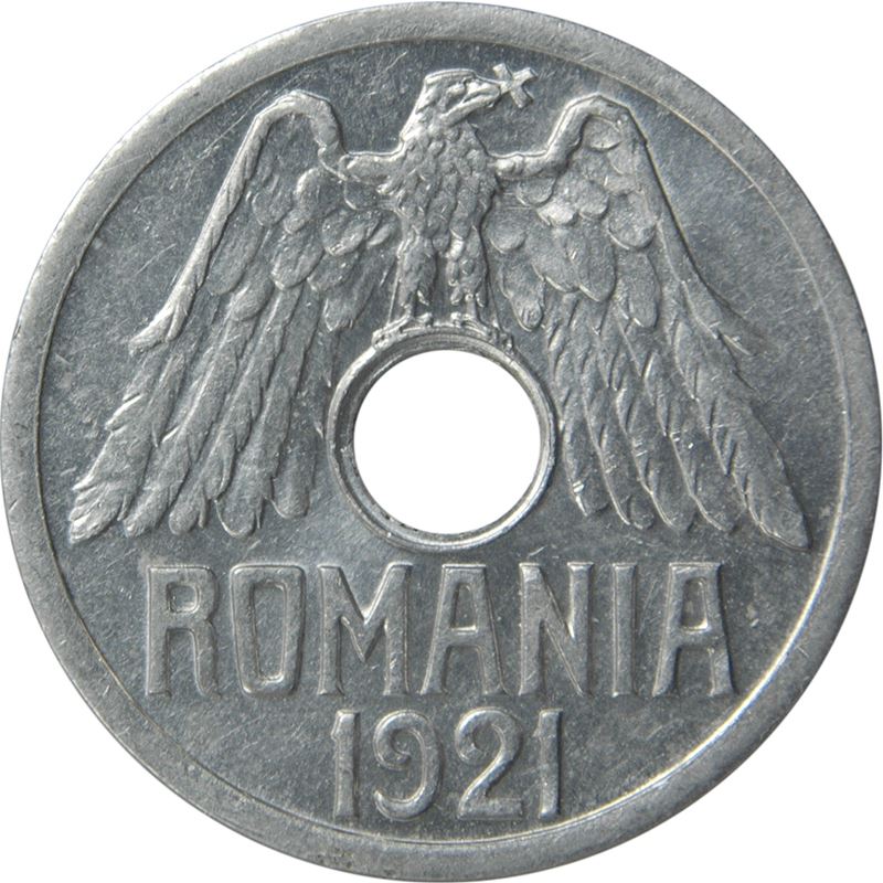 Romania Coin | 50 Bani | Ferdinand I | Eagle | KM45 | 1921