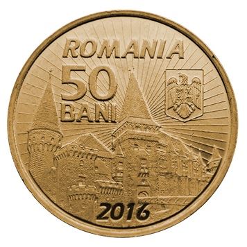 Romania Coin | 50 Bani | Iancu de Hunedoara | Corvin Castle | KM349 | 2016