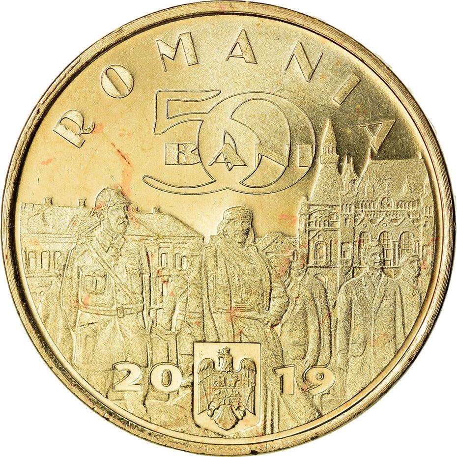 Romania Coin | 50 Bani | Queen Maria | King Ferdinand I | 2019