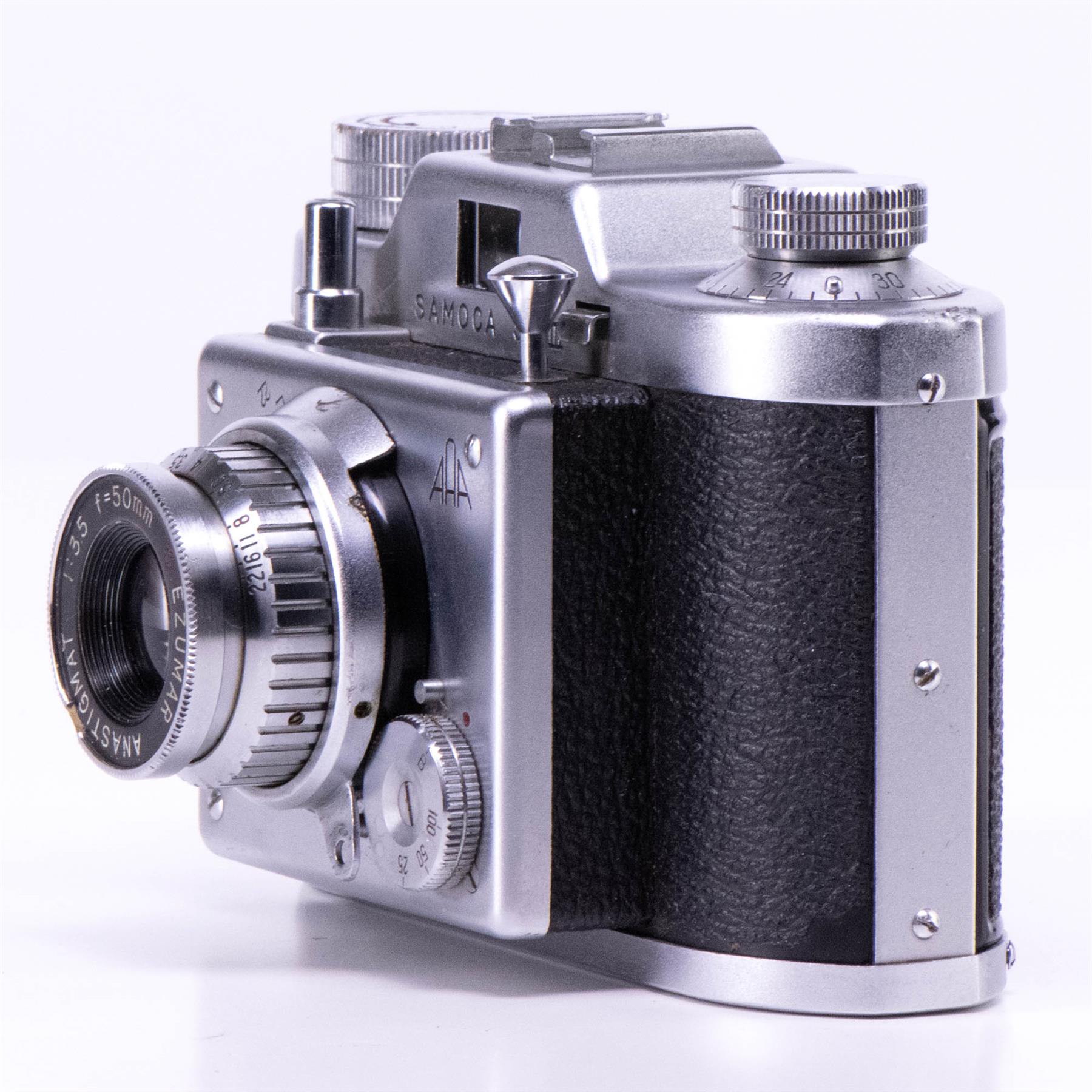 Samoca 35 III Camera | Anastigmat 50mm f3.5 lens | White | Japan | 1955