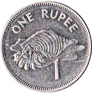 Seychelles 1 Rupee Coin | Triton Conch Shell | KM50a | 2010