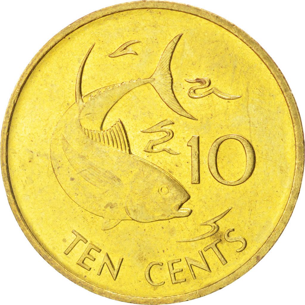 Seychelles | 10 Cents Coin | Tuna fish | Km:48.1 | 1982 - 2003