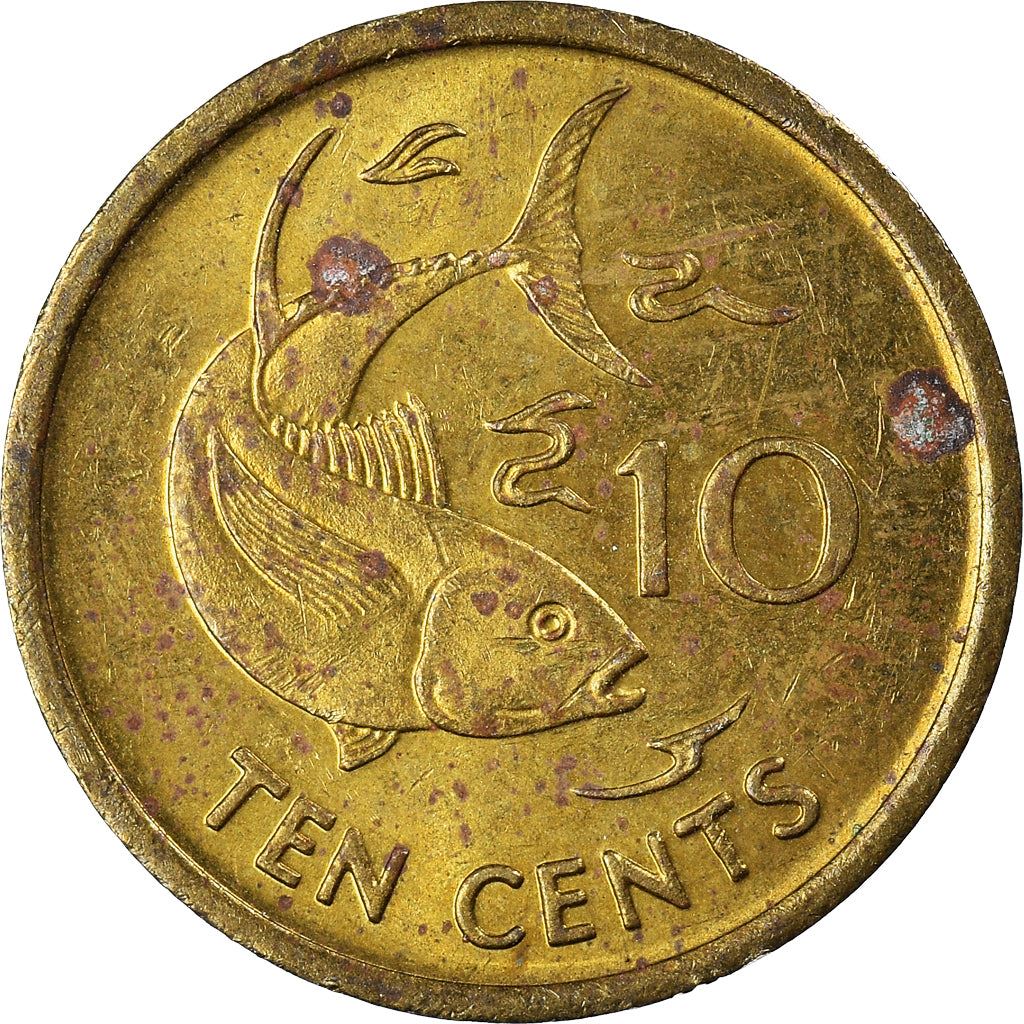 Seychelles | 10 Cents Coin | Tuna fish | Km:48.1 | 1982 - 2003