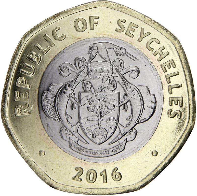 Seychelles 10 Rupees Coin | Aldabra Giant Tortoise | Seychelles Flag | 2016 - 2018