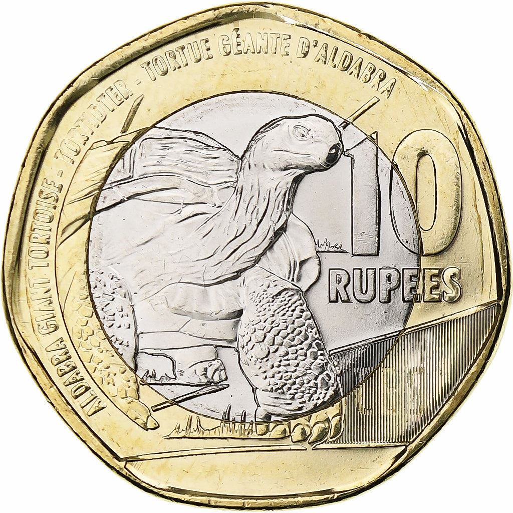 Seychelles | 10 Rupees Coin | Tortoise | Km:182A | 2018