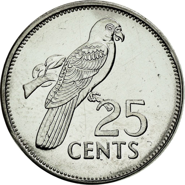 Seychelles | 25 Cents Coin | Black Parrot | KM49a | 1993 - 2012