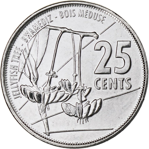 Seychelles | 25 Cents Coin | Jellyfish Tree | Km:179 | 2016 - 2021