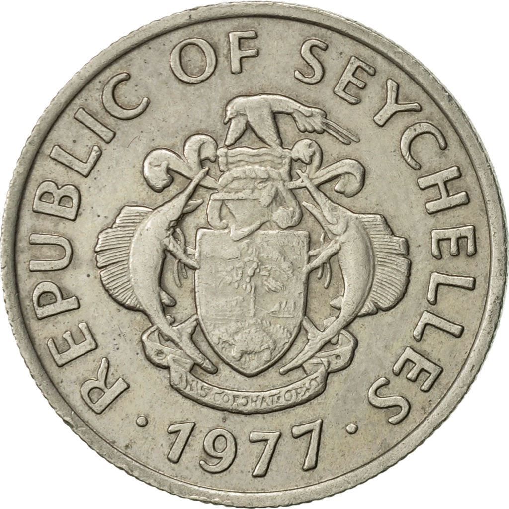 Seychelles | 25 Cents Coin | Parrot | Km:33 | 1977