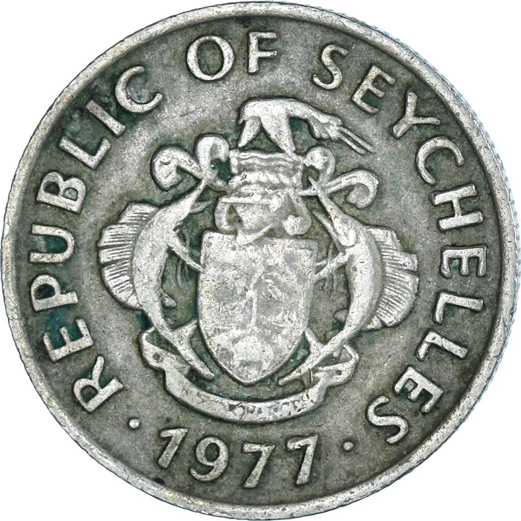 Seychelles | 25 Cents Coin | Parrot | Km:33 | 1977