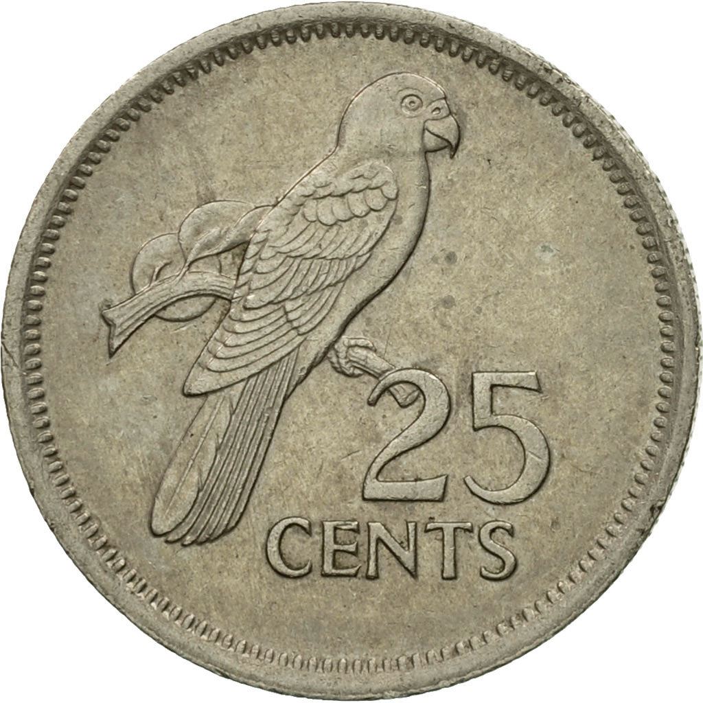 Seychelles | 25 Cents Coin | Parrot | Km:49 | 1982 - 1997