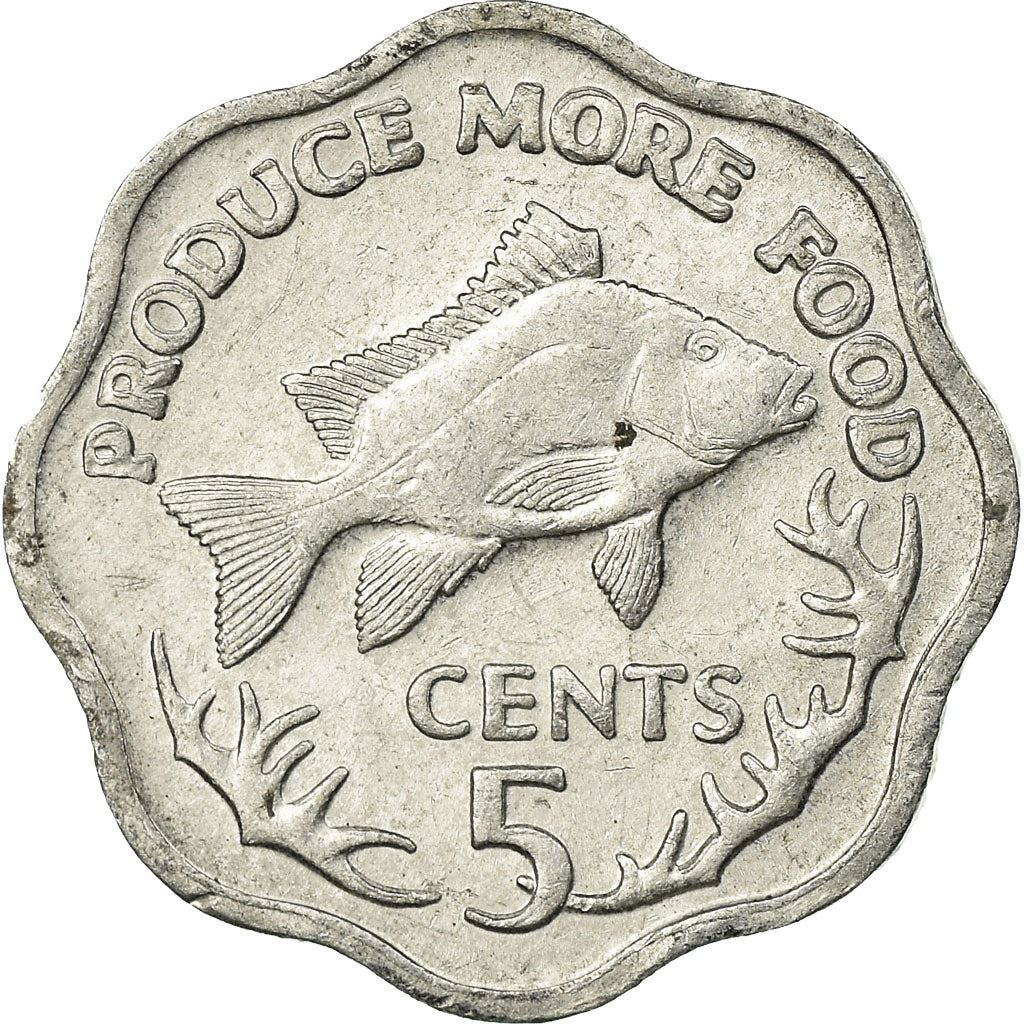 Seychelles | 5 Cents Coin | Bourgeois fish | Km:31 | 1977