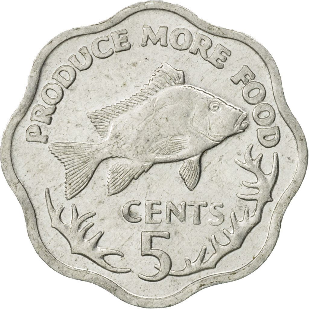 Seychelles | 5 Cents Coin | Bourgeois fish | Km:31 | 1977